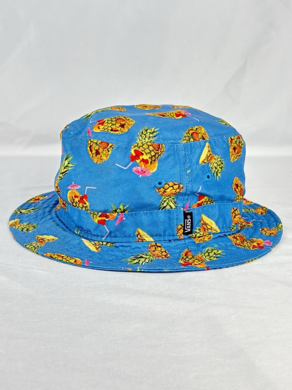Vans Blue Pineapple Bucket Hat – Size M (22”) – Unisex Surf / Streetwear Cap